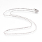 Non-Tarnish 304 Stainless Steel Cable Chain Necklaces, with Lobster Claw Clasps, Stainless Steel Color, 16.7 inch(42.5cm), 1.5mm