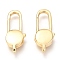 Brass Lobster Claw Clasps, Oval, Real 18K Gold Plated, 25x10x4mm, Hole: 3x2mm