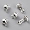Brass Clip-on Earring Findings, 925 Sterling Silver Plated, 19x12x14mm, Hole: 1.8mm