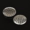 Aluminum Finger Ring/Brooch Sieve Findings, Perforated Disc Settings, Platinum, 20x1.5mm, Hole: 1mm