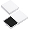 2Pcs Paper Drawer Boxes, with Black Sponge Inside, for Bracelets, Earrings, Necklace Storage, Square, Snow, 7.8~8x8x1.7~1.75cm
