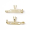 Alloy Pendants/Brooches, Back Bar Pins, Light Gold, 11.5x26x6mm, Hole: 2mm, Pin: 0.7mm
