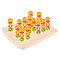 AHANDMAKER Wooden Food Skewer Holder, Fruit Kabobs Skewers Cocktail Pick Stand Lollipop Appetizer Food Display Stand Holder with 35 Holes for Entertaining Serving Catering Events Parties