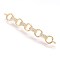 Brass Micro Pave Cubic Zirconia Links, Real 18K Gold Plated, Bar, 6.5x49x2mm, Hole: 1.5mm