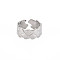 Non-Tarnish 304 Stainless Steel Grooved Open Cuff Ring for Women, Stainless Steel Color, US Size 9 1/4(19.1mm)