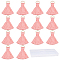 100Pcs Polycotton(Polyester Cotton) Tassel Pendant Decorations, with Iron Findings, Pink, 20~30x7~8mm, Hole: 5mm