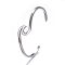 Tarnish Resistant 304 Stainless Steel Cuff Bangles, Stainless Steel Color, 2-1/4 inchx1-3/4 inch(5.65x4.6cm)