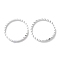 Brass Linking Rings, Cadmium Free & Lead Free, Textured Ring, 925 Sterling Silver Plated, 22x2mm, Inner Diameter: 20mm