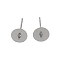 Anti-Tarnish 304 Stainless Steel Stud Earring Findings, for Half Drilled Beads, Stainless Steel Color, 14x6mm, Pin: 12x0.8mm