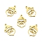 201 Stainless Steel Pendants, Christmas Theme, Santa Claus, Golden, 19.5x13x1mm, Hole: 1.5mm