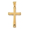 Ion Plating(IP) 304 Stainless Steel Pendants, with Crystal Rhinestones, Cross Charm, Golden, 42x24x3mm, Hole: 7.5x5mm