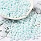 6/0 Glass Seed Beads, Opaque Colours Luster, Teardrop, Light Cyan, 4.5~5x4x3~3.5mm, Hole: 0.9mm, about 125pcs/10g
