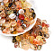 Transparent Acrylic Beads, Mixed Shapes, Two Tone, Goldenrod, 10~14.5x7~11x4.5~6mm, Hole: 1.4mm, about 50pcs/20g