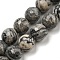 Natural Map Stone/Picasso Stone/Picasso Jasper Beads Strands, Faceted(128 Facets), Round, 10~10.5mm, Hole: 1.2mm, about 37~38pcs/strand, 14.88~15.16 inch(37.8~38.5cm)