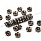 Flower Brass Crystal Rhinestone Bead Spacers, Wavy Edge, For Bracelet Necklace DIY Jewelry Making Accessories, Gunmetal, 4x2mm, Hole: 1mm