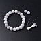 Natural Agate Beads Stretch Bracelets, with Elastic Fibre Wire and Packing Box, 2-1/8 inch(5.3~5.4cm)