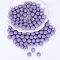 Round Silicone Focal Beads, Slate Blue, 15mm, Hole: 2mm