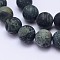 Natural Kambaba Jasper Beads Strands, Frosted, Round, 10mm, Hole: 1mm, about 38pcs/strand, 14.5~15 inch