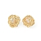 ABS Plastic Imitation Pearl Pendants, with Iron Finding, Golden, 8.5x9mm