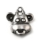 Retro 304 Stainless Steel Charms, Cattel Charms, Antique Silver, 14.5x13x2.5mm, Hole: 1.4mm