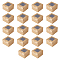 Square Kraft Paper Storage Gift Boxes, Visible Winbow Gift Packaging Case for Soap Packaging, BurlyWood, 10.15x10.15x6.4cm