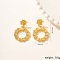 Vintage Exaggerated Metal Flower Heart Earrings for Party Wedding.