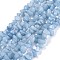 Dyed Natural Aquamarine Beads Strands, Chip, 3~16x3~8mm, Hole: 0.7mm, 32.28''(82cm)