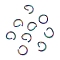 304 Stainless Steel Jump Rings, Round Ring, Open Jump Rings, Rainbow Color, 7x0.8mm, Inner Diameter: 5.7mm
