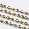 Iron Ball Chains, Soldered, Lead Free and Nickel Free, Antique Bronze Color, with Spool, Bead: 2.4mm, about 328.08 Feet(100m)/roll
