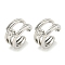 Brass Cuff Earrings, Platinum, 13x7.5mm