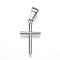Tarnish Resistant 304 Stainless Steel Pendants, Cross, Stainless Steel Color, 27x15x3mm, Hole: 9x4.5mm