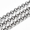 Iron Rolo Chains, Belcher Chain, with Spool, Soldered, Gunmetal, 6x1mm, about 82.02 Feet(25m)/roll