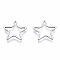 Non-Tarnish 201 Stainless Steel Linking Rings, Star, Stainless Steel Color, 16x16.5x1mm, Inner Diameter: 9x9.5mm