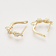 Серьги-кольца из латуни с кубическим цирконием X-KK-T048-025G-NF-3