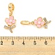 Стойка покрытие сплав эмаль цветок европейские подвески с подвесками FIND-B034-15G-01-3