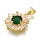 Латунные микро проложить кубического циркония подвески KK-K401-34G-03-2