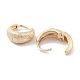 Фактурные серьги-кольца из латуни KK-B082-23G-2