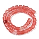 Вишневого кварца стеклянные бусы пряди G-G275-D03-10x10mm-3