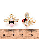 Rhinestone сплава и эмали подвески PALLOY-T092-41G-3