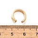 Серьги-каффы из латуни с прозрачным кубическим цирконием EJEW-Q025-04G-3
