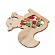 Большие подвески из дерева с односторонним принтом WOOD-I010-11B-3