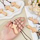 Украшения из подвесок в виде деревянного креста WOOD-WH0034-55B-3