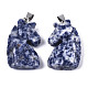 Резные подвески из натурального содалита G-N0327-002F-2
