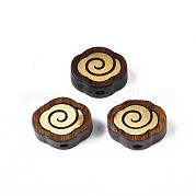 Натуральные деревянные неокрашенные бусины WOOD-N013-008