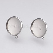 Серьги-гвоздики из нержавеющей стали 202 STAS-I088-D-01P