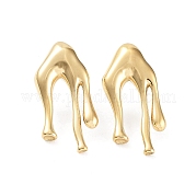 Серьги-гвоздики из нержавеющей стали 304 EJEW-P245-10G