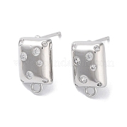 Латунные серьги-гвоздики из циркония KK-E107-22P