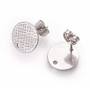 Фурнитура для сережек из нержавеющей стали марки 304 STAS-O119-14C-P