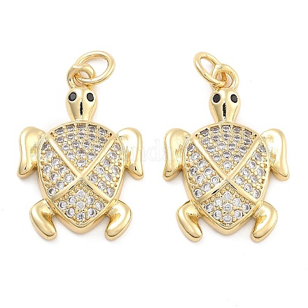 Подвески из латуни с прозрачным фианитом KK-U009-12M-G-1