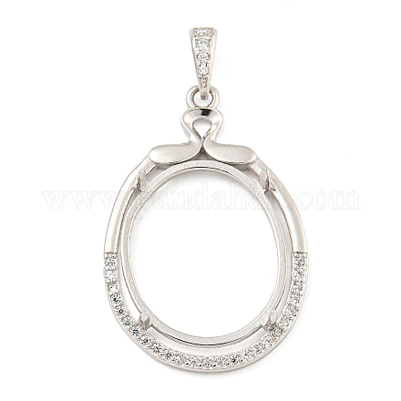 Сеттинги Серебряный кулон кабошон 925 стерлингов STER-B005-16P-1